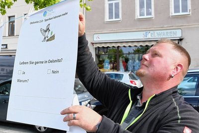 Auch eine Umfrage zum Leben in Oelsnitz findet statt.