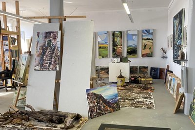 Blick ins Atelier Augenmerk von Tino Beck in Chemnitz Grüna.