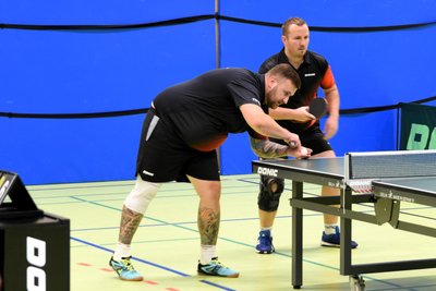 Die Thumer Marcel Seidel (l.) und Chris Wolf verloren gegen Zschopau II ihr Doppel. Gegen Grünstädtel feierten sie jedoch einen 3:2-Erfolg.