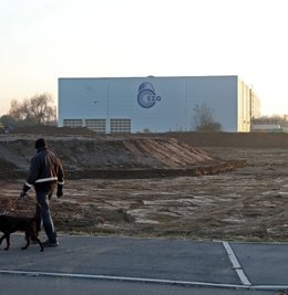 Am Stahlzentrum wird derzeit gebaut.