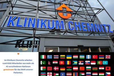 Im Jahr 2018 veröffentlichte das Klinikum Chemnitz einen Post in den sozialen Medien, um auf die eigene Internationalität hinzuweisen.
