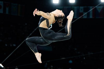Pauline Schäfer-Betz turnt bei einem Weltcup in Kroatien erstmals seit den Olympischen Spielen in Paris 2024 (hier ein Foto ihrer Übung am Schwebebalken) wieder eine Übung an ihrem Paradegerät.