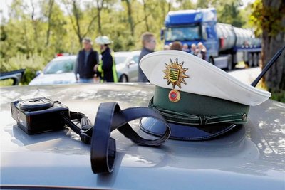 Die Polizei sicherte den Montagsaufzug in Freiberg ab. 