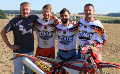 Nach den gemeinsamen Trainingseinheiten mit Marco Ott fühlt sich das sächsische Trio um Maik Schubert, Jörg Haustein und Jens Pester (v. l.) richtig gewappnet, um bei den Six Days in Frankreich für Deutschland zu starten und konkurrenzfähig zu sein. 
