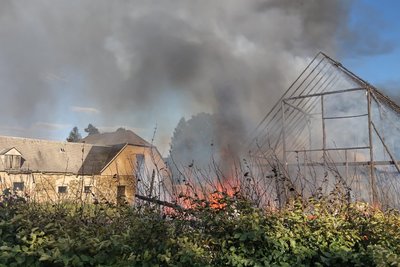 Brand in Coschütz: Die Scheune brannte komplett ab