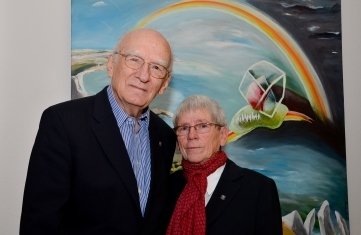 Bürgerpreisträger der Stadt Freiberg 2008: Ruth Kretzer-Braun und Geschäftsführer Johannes Kretzer.
