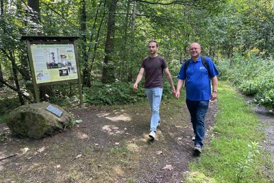 Max Hähnel und Jens Zeidler haben die „Freie Presse“-Tour getestet und geben am Startpunkt Tipps.
