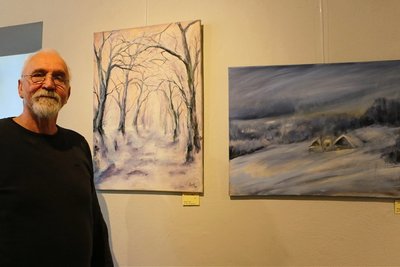 Hans Bach zeigt in der Schlossgalerie noch bis zum 19. März seine Ausstellung mit winterlichen Motiven.