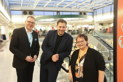 Im Februar besuchte SPD-Chef Lars Klingbeil die Chemnitzer Galeria-Kaufhof-Filiale.