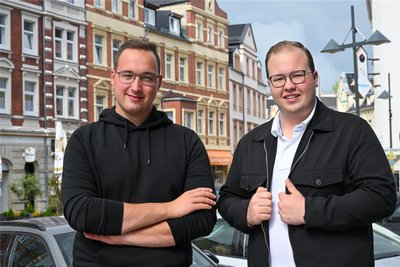 Lucas Schreckenbach (links) und Marvin Müller sind die jüngsten Stadträte im neuen Gremium.