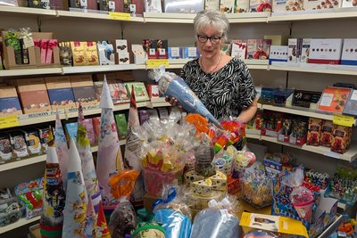 Zuckertütenkreationen gibt es bei Jacqueline Bochmann in der „Naschkatze" Freiberg.