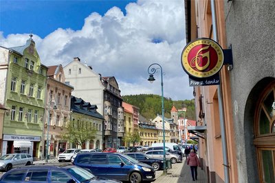 Nejdek im böhmischen Erzgebirge. Heute hat die tschechische Stadt rund 7700 Einwohner.