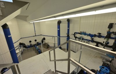 Im Inneren des Hochbehälters "Priester" an der Priesterstraße in Schneeberg sieht es so aus. Hier herrschen konstant Temperaturen von zehn Grad.