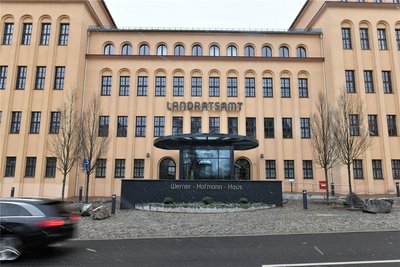 Das Landratsamt Mittelsachsen an der Frauensteiner Straße in Freiberg.