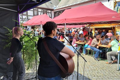 Bei der Gelenauer 750-Jahr-Feier im Sommer 2023 kam die Live-Musik bestens an.
