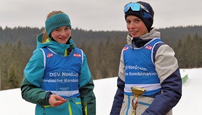 Pia Loh und Fritz Ungethüm haben aus Sicht des Bundesstützpunktes in Klingenthal beim Nordcup am besten abgeschnitten.