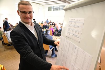 Turnierleiter Niclas Schwalbe vom Zwickauer SC konnte ein zufriedenes Fazit der 2. Clara-Wieck-Open ziehen.