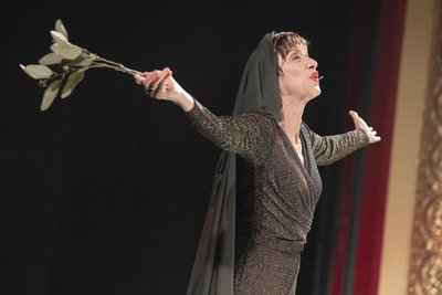 In der „Vogtland-Revue“ spielte Ute Menzel das Moosweiblein.