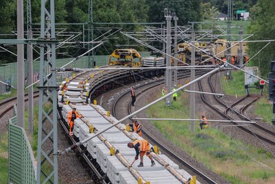 Im Bahnhof Wüstenbrand sind Arbeiten an den Gleisanlagen geplant.