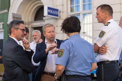 Sören Voigt und Marco Siegemund im Gespräch mit Kessy Schaar und Dirk Lichtenberger.