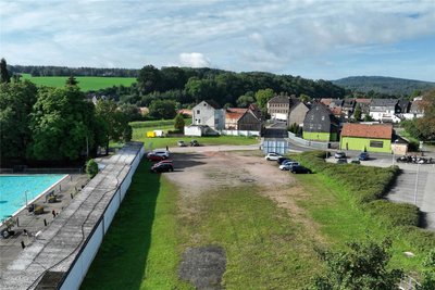 Am Stadtbad Rochlitz soll unter anderem der Parkplatz gebaut werden.