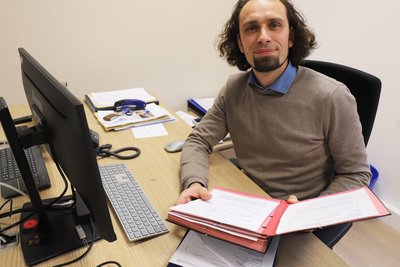 Wir haben als Stadt Freiberg immer gebaut, und wir werden immer weiter bauen“: Martin Seltmann, Bürgermeister für Stadtentwicklung und Bauwesen, in seinem Büro.