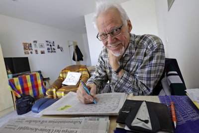 Hans-Hermann Leunig kommt aus Hohenstein-Ernstthal und lebt seit einem Jahr im Heim. Auch mit knapp 90 Jahren geht er noch jede Woche in die Sauna.