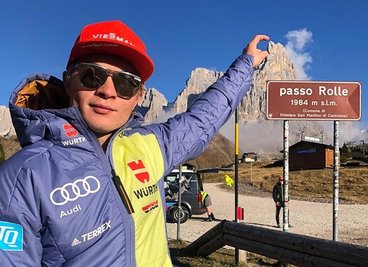 Dieses Foto von Tim Kopp entstand beim Skiroller-Lehrgang mit dem D/C-Kader des Deutschen Skiverbandes am Passo Rolle in Italien. 