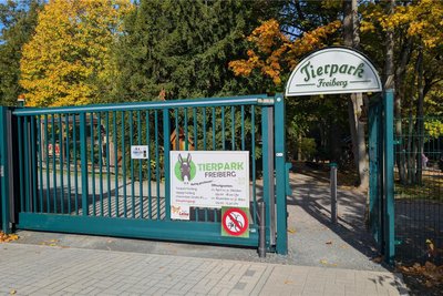 Auch während der Bauarbeiten kann der Tierpark Freiberg besucht werden.