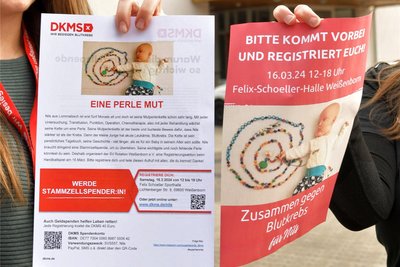 In der Felix-Schoeller-Sporthalle in Weißenborn findet am Samstag eine Registrierungsaktion statt.