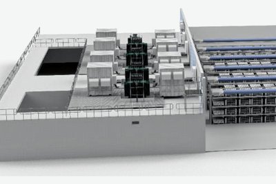 Der größte Batteriespeicher Sachsens hat eine Spitzenleistung von 25 Megawatt und besteht unter anderem aus gebrauchten Lithium-Ionen-Batterien. 