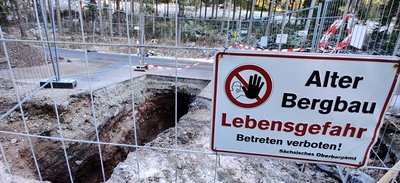 Der Tagebruch wurde fürs Erste notdürftig gesichert.