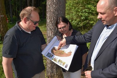 Voller Vorfreude auf das "Elsterweltchen" ist das Chursachsen-Führungstrio Stephan Seitz, Heike Schlack und Florian Merz (v. links).