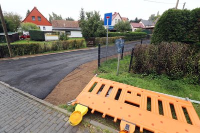 Gerade fertiggestellt: die Löwenstraße in Niederbobritzsch.