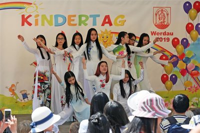 So wie hier vor fünf Jahren soll am Sonntag in Werdau das 13. Internationale Kinderfest gefeiert werden.