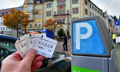 Die Idee aus Mittweida für den Städtewettbewerb "Ab in die Mitte": Parkscheine aus den Automaten werden Teil einer Lotterie. 