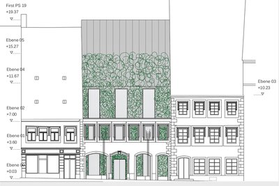 Dieser Entwurf für das Welterbe-Besucherzentrum wurde am 5. März 2024 zur Einwohnerversammlung gezeigt.