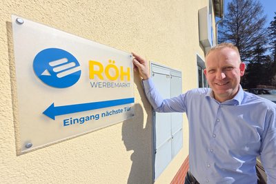 Thomas Röh hat den Werbemarkt Röh in Bad Elster in den vergangenen Jahren immer weiter vorangebracht.