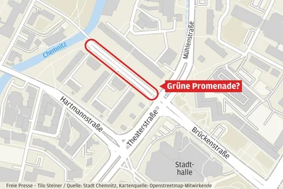 Um diesen Bereich der Brückenstraße geht es.