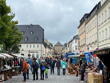 Die Marienberger Innenstadt am Samstag