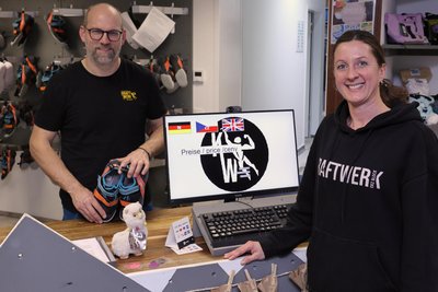 Cathrin Hörnig und Jochen Browa hoffen, dass das Kraftwerk Erzblock unter Kletterfans und solchen, die es werden wollen, große Strahlkraft entwickelt.
