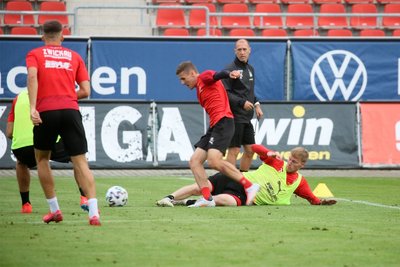 Am vergangenen Freitag absolvierte der FSV ein öffentliches Training.