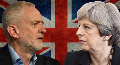 Florian Ranft - Labour-Chef Jeremy Corbyn (links) gegen die konservative Theresa May. Die Premierministerin geht als Favorit in die Wahl.