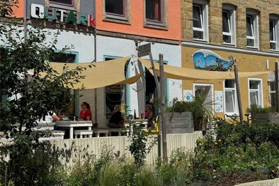 Blick auf das Dreamers Cafe.