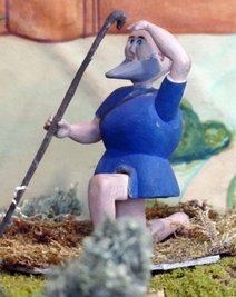 Angefangen hat alles mit diesem knieenden Hirten, den Albin Martin Günther um 1906 herum schnitzte.