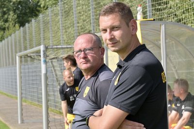 Torsten Sonntag (links) und Max Wölfel sind das neue Trainergespann des OFC.