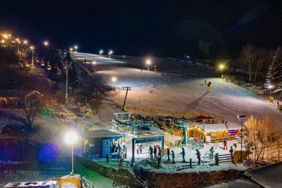 Blick auf die Skiarena Eibenstock.