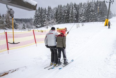 Der Skihang in Neudorf.