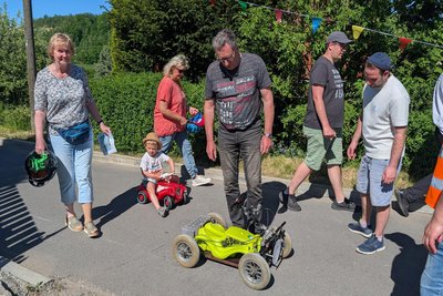 Sein Bobbycar entstand aus der Idee, eine Seifenkiste zu haben, die in den Kofferraum passt.