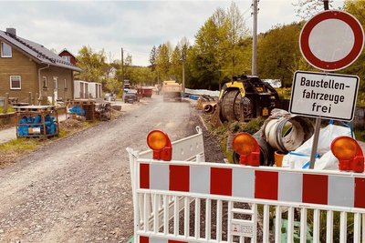 Die Stadtbadstraße in Thalheim selbst wurde auch saniert. 